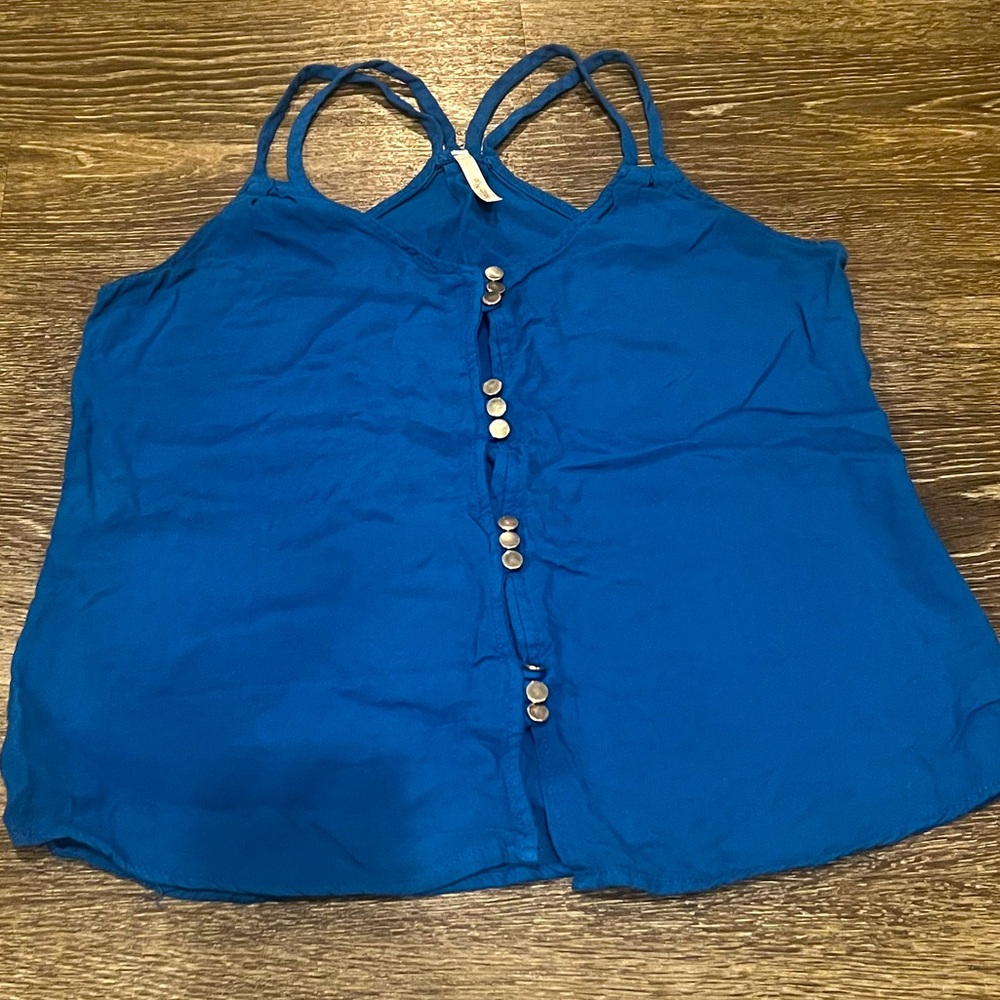 Flowy button down tank top